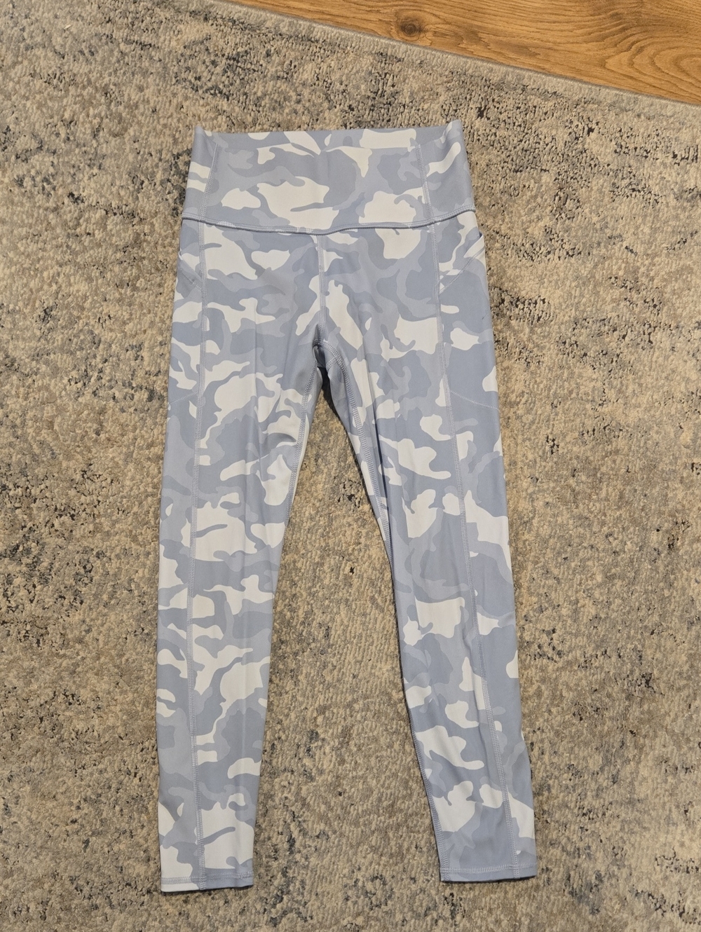 Girls' Light Blue/grey Camo Leggings